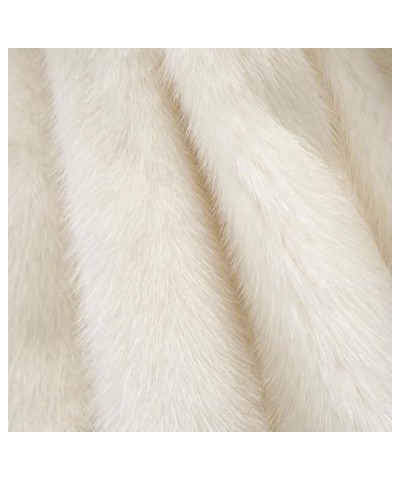 Luxury Faux Fur Coat Women Plus Size Winter Clothes Fluffy Cardigan with Hood Warm Cozy Jackets Fashion Outerwear White $20.4...