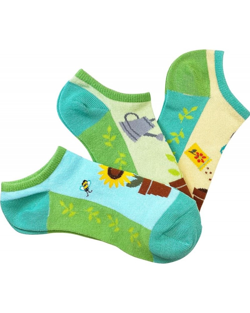 Women's No-Show Multi-Pack Socks, Cute, Fun Socks, Sizes 4–10 In the Garden $8.80 Socks