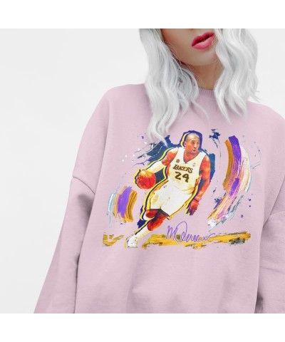 Kobe Black Mamba Sweater - Graphic Unisex Sweatshirt for Men and Women Light Pink $18.40 Hoodies & Sweatshirts