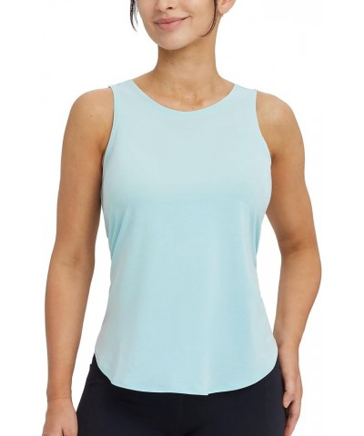 Women's SleevelessWorkout Shirts Yoga Tank Tops Loose Fit Athletic Running Active Shirt Sports Gym Blue $12.00 Activewear