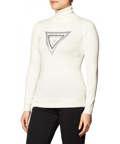 Women's Long Sleeve Adelle Turtleneck Sweater Cream White $33.28 Sweaters