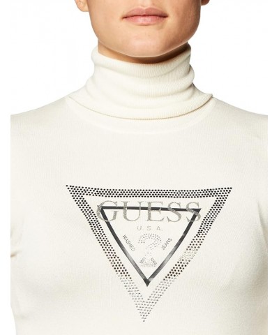 Women's Long Sleeve Adelle Turtleneck Sweater Cream White $33.28 Sweaters