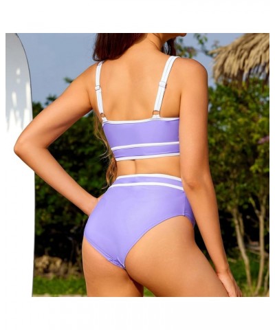 Bikini Sets for Women High Waisted Cheeky Swimsuits 2 Piece Summer Swim Suits High Cut Bathing Suits 2024 Beachwear 01lightni...