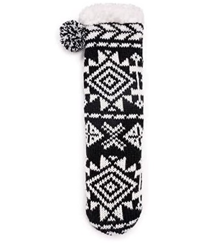 Women's Chunky Slipper Socks Ebony/Ivory $17.33 Socks