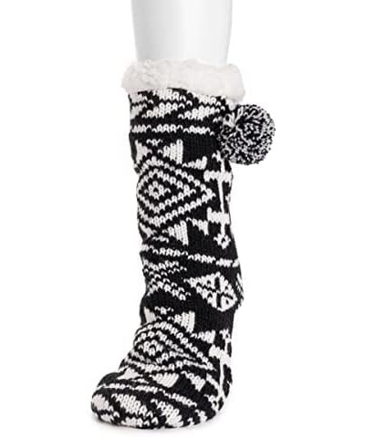 Women's Chunky Slipper Socks Ebony/Ivory $17.33 Socks