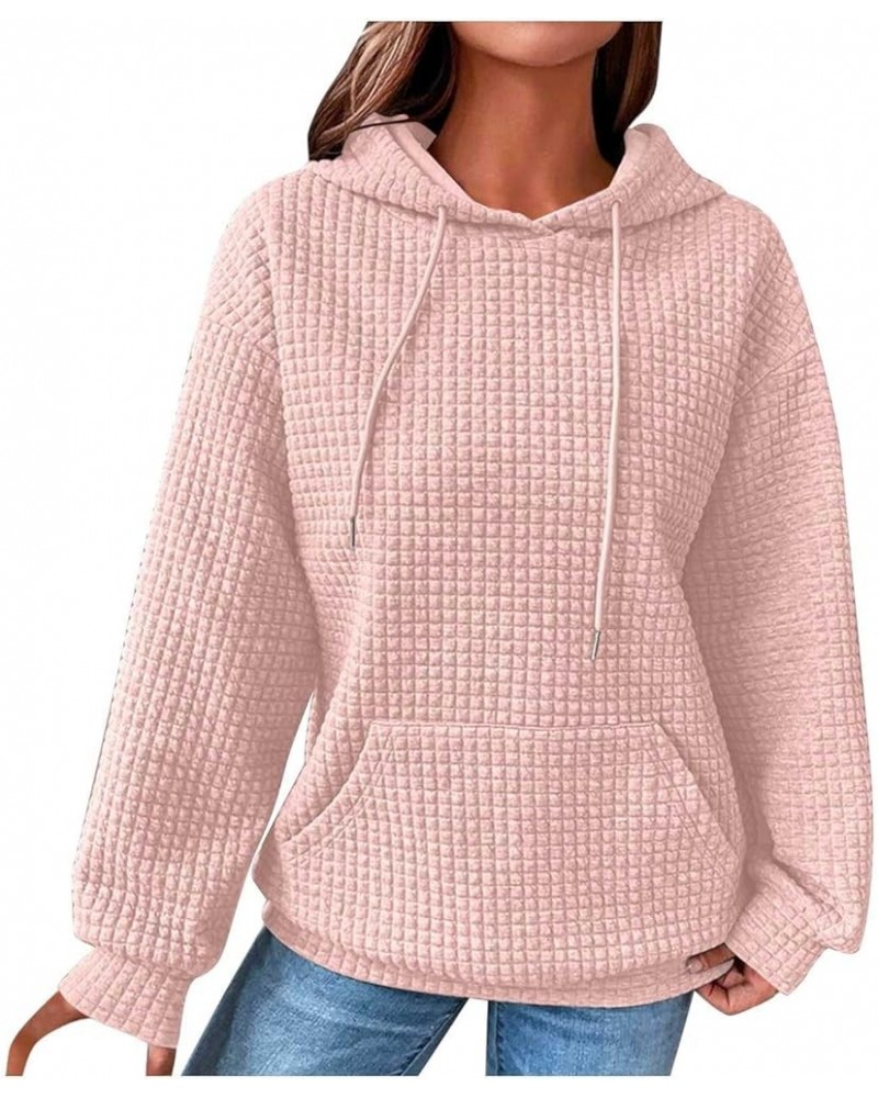 Hoodies for Women Long Sleeve Hooded Oversized Sweatshirt Fall Fashion Clothes Casual Comfy Plus Size Tops Pullover A Pink $8...