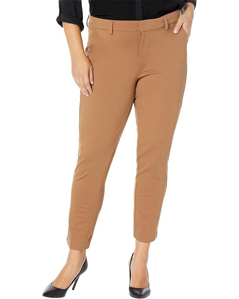 Plus Size Slim Leg Ponte Trousers in Ponte Knit in Black Maple $20.33 Pants