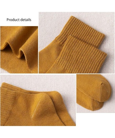 5-Pairs Women Soft Cotton Ankle Crew Socks,Boot Socks for Women,Cozy Crew Socks Solid Color Gifts Black & Brick Red $11.34 Ac...