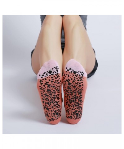 Yoga Pilates Socks with Grips Cross Band for Women Non Slip Cushioned Ankle Socks for Barre Ballet Dance Pink/Orange $8.84 Ac...