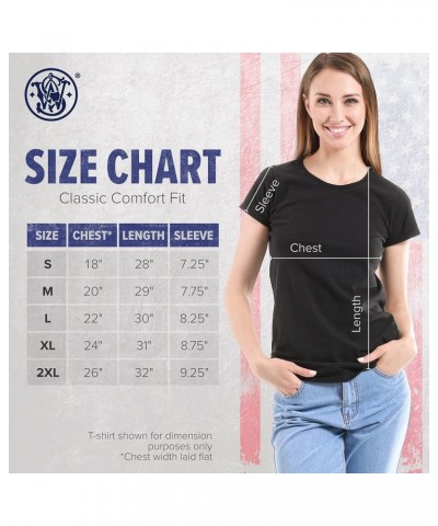 Women's Logo T-Shirt, Officially Licensed Stacked Logo S&W Gun Tee, Smoke Heather Grey $12.18 T-Shirts