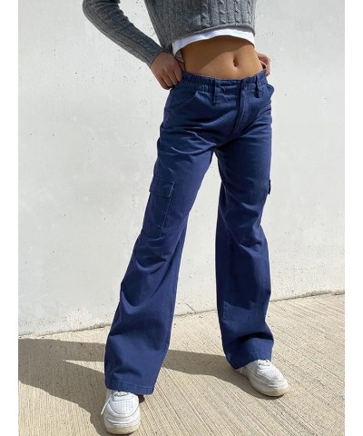 Low Waisted Jeans for Women Aesthetic Vintage Baggy Pants Wide Leg Casual Trousers 2022 Trendy E-Girl Clothes Z2-purple $16.2...