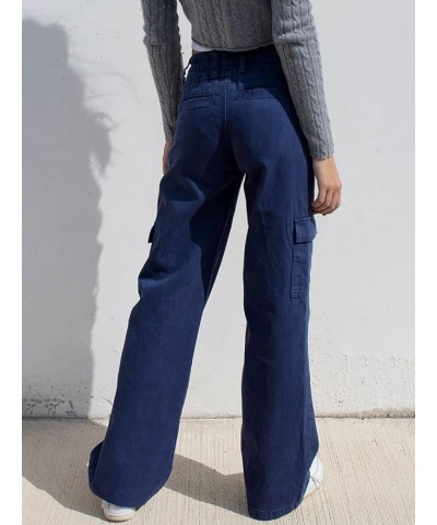 Low Waisted Jeans for Women Aesthetic Vintage Baggy Pants Wide Leg Casual Trousers 2022 Trendy E-Girl Clothes Z2-purple $16.2...