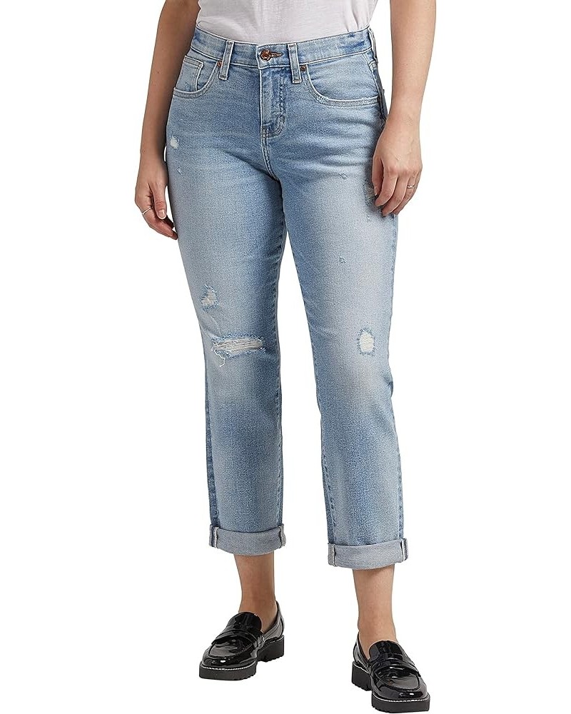 Women's Carter Mid Rise Girlfriend Jeans Calm Blue $38.06 Jeans