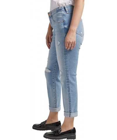 Women's Carter Mid Rise Girlfriend Jeans Calm Blue $38.06 Jeans