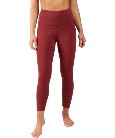 High Waist Squat Proof Capris - 22” Interlink Workout Capris Burnt Raspberry $13.99 Activewear