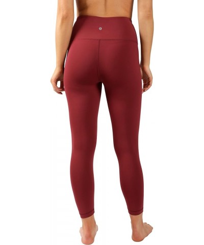 High Waist Squat Proof Capris - 22” Interlink Workout Capris Burnt Raspberry $13.99 Activewear