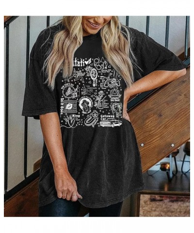 Album Graphic Oversized T Shirt Vintage Album Country Music Lover Short Sleeve Tee Music Concert Fans Gift Top N-black-1 $13....