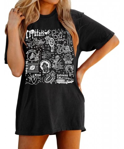 Album Graphic Oversized T Shirt Vintage Album Country Music Lover Short Sleeve Tee Music Concert Fans Gift Top N-black-1 $13....