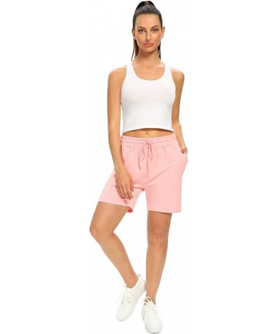 2-Pack Lounge Sleep Shorts for Women Soft Women's Casual Drawstring Sleep Shorts with Pockets Elastic Waisted Black/Pink $12....