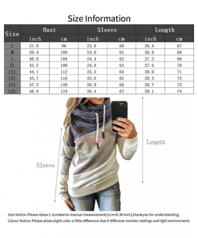 Women's Casual Long Sleeve Color Block Funnel Double Hooded Neck Leopard Camo Printed Pullover Hoodies Sweatshirts D-orange $...