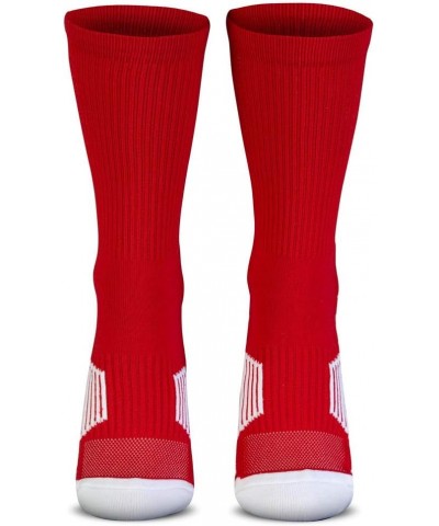 Custom Team Number Crew Socks | Youth & Adult Athletic Socks Red | Choose Your Number 24 Or 42 Team Number $10.07 Socks