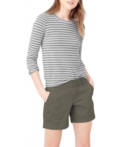 Womens 7 inch Inseam Super Comfy Bermuda Walking Shorts Dark Olive $12.00 Shorts