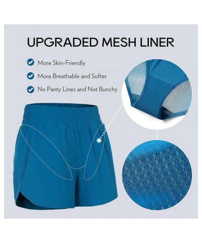 Women's High Waisted Running Shorts Mesh Liner - 3'' Dolphin Quick Dry Athletic Gym Track Workout Shorts Zip Pocket Super-son...