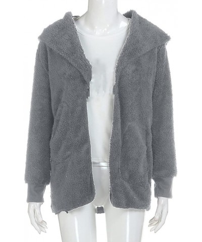 Winter Coats for Women Loose Casual Fluffy Coats Long Oversized Fleece Jacket Fuzzy Sweatshirts with Hood 2023 02fleece Jacke...