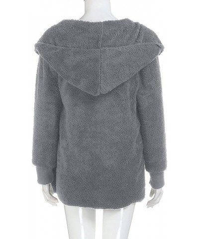 Winter Coats for Women Loose Casual Fluffy Coats Long Oversized Fleece Jacket Fuzzy Sweatshirts with Hood 2023 02fleece Jacke...