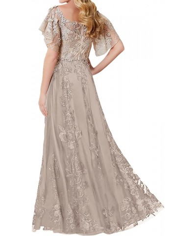 Lace Mother of The Bride Dresses - Sleeves Formal Evening Gowns Wedding Long Jade $47.00 Dresses