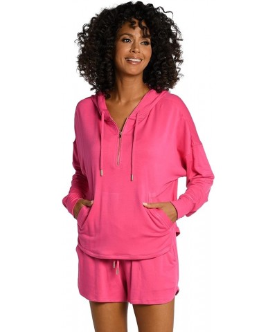 Women's Hooded Sweater Pop Pink//Living in Leisure $14.87 Others