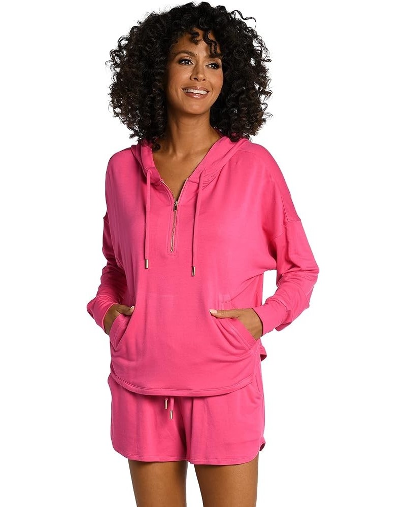 Women's Hooded Sweater Pop Pink//Living in Leisure $14.87 Others