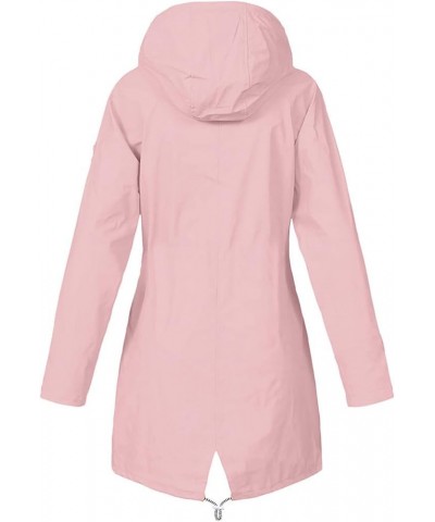 Rain Coats for Women,Womens Fall Fashion 2022 Raincoat Women Lightweight Waterproof Rain Jackets Zip Up Outdoor Hooded Pink $...