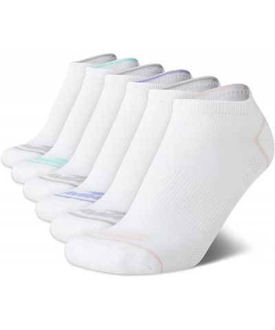 Women's No Show Low Cut Running Socks (6 Pack) Pure White $12.13 Activewear