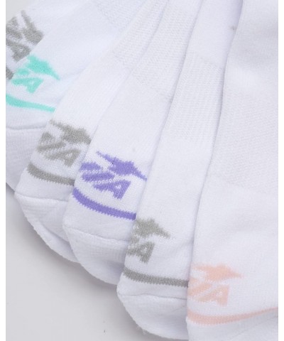 Women's No Show Low Cut Running Socks (6 Pack) Pure White $12.13 Activewear