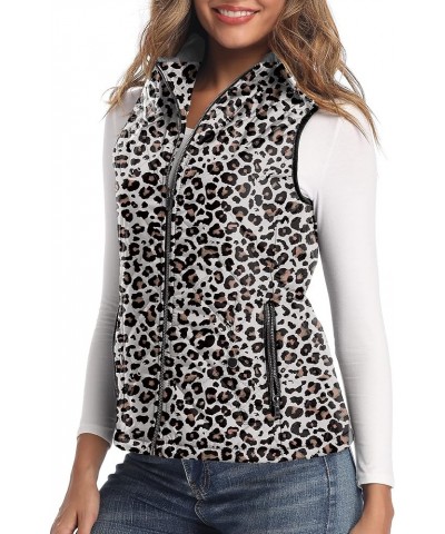 Women's Vest, Quilted Lightweight Zip Pockets Padded Gilet (XS-2XL) Black Leopard $20.11 Vests