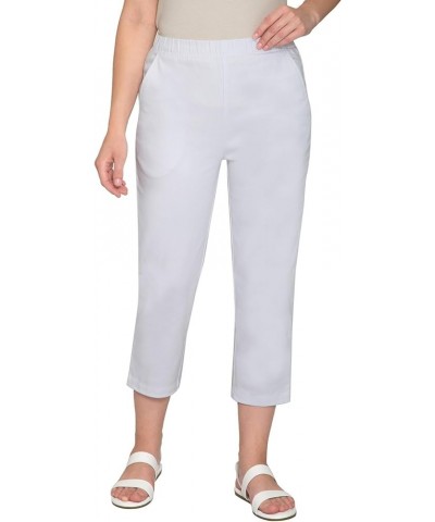 Women's Stretch Denim Capris– Lightweight Stretch Fabric for Cool Comfort White $18.47 Jeans