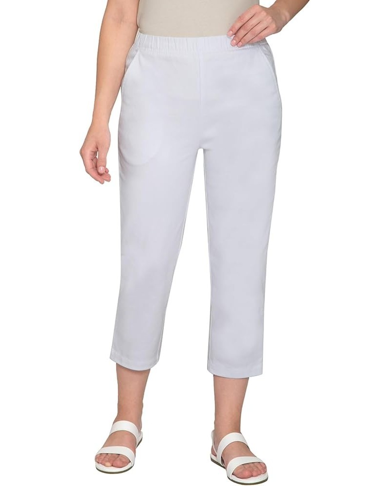 Women's Stretch Denim Capris– Lightweight Stretch Fabric for Cool Comfort White $18.47 Jeans