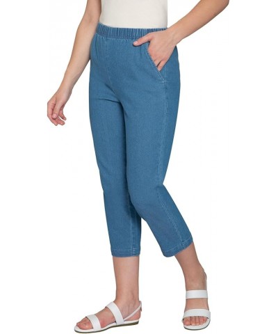 Women's Stretch Denim Capris– Lightweight Stretch Fabric for Cool Comfort White $18.47 Jeans