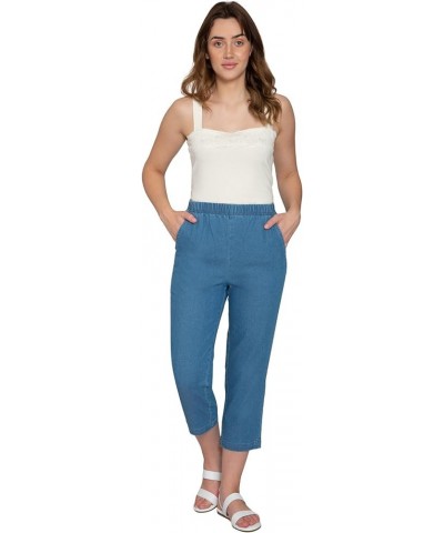 Women's Stretch Denim Capris– Lightweight Stretch Fabric for Cool Comfort White $18.47 Jeans