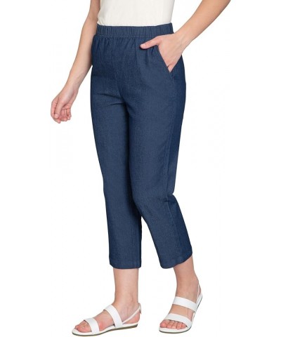 Women's Stretch Denim Capris– Lightweight Stretch Fabric for Cool Comfort White $18.47 Jeans