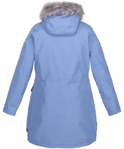 Womens Sabinka Fur Trim Parka Jacket Slate Blue $32.41 Jackets