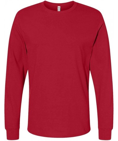 Men's Iconic Long Sleeve T-Shirt True Red $8.74 T-Shirts