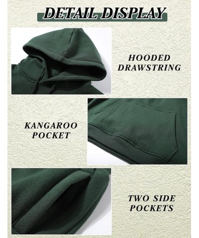 Womens Fleece 2 Piece Outfits Sweatsuit Crop Top And Pants Hoodie Tracksuit Set 0dark Green $26.94 Activewear