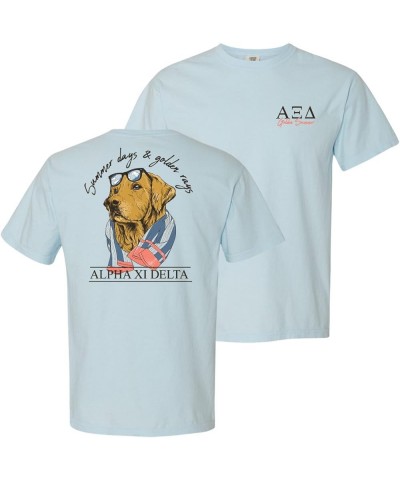 Alpha Xi Delta Blue Comfort Colors Retriever Tee Blue $24.33 T-Shirts