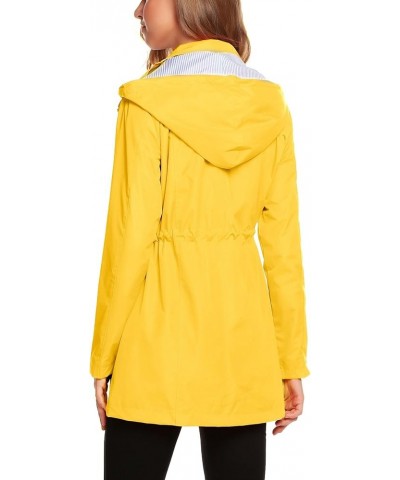 Womens Lightweight Hooded Waterproof Active Outdoor Rain Jacket S-XXL Yellow $28.49 Jackets