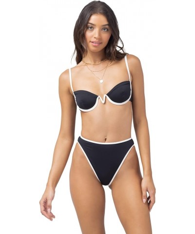 Color-Block Nico Top Black/Cream $47.53 Swimsuits