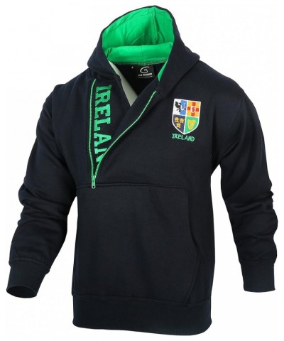 USA Ireland Half Zip Hoodie Navy $25.97 Hoodies & Sweatshirts