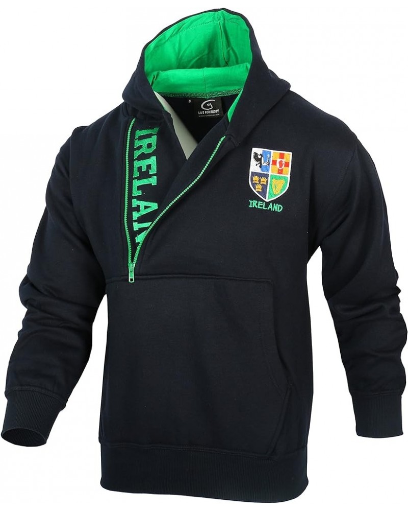 USA Ireland Half Zip Hoodie Navy $25.97 Hoodies & Sweatshirts