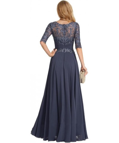 Lace Mother of The Bride Dresses for Women Chiffon Long Wedding Guest Dress Corset Evening Gown Dusty Blue $40.04 Dresses